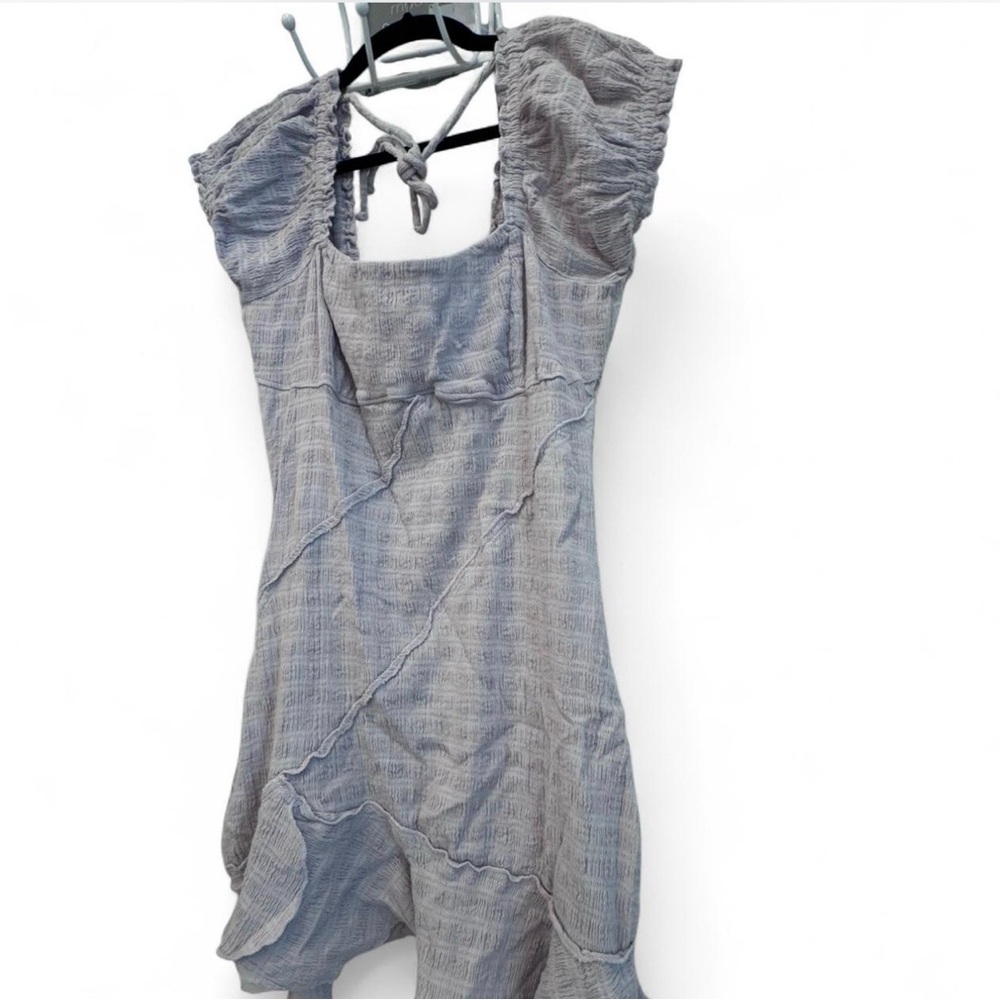 FREE PEOPLE Elle Cute Romantic Ruffles Asymmetrical Mini Dress Size M - Picture 2 of 4